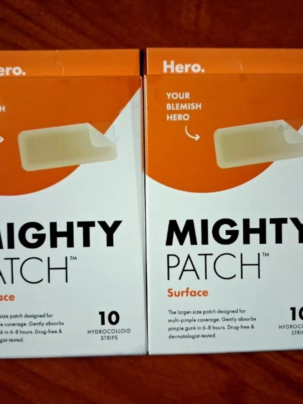 Hero Mighty Patch Surface Hydrocolloid Acne Blemish Face Patches 2x 10 ct